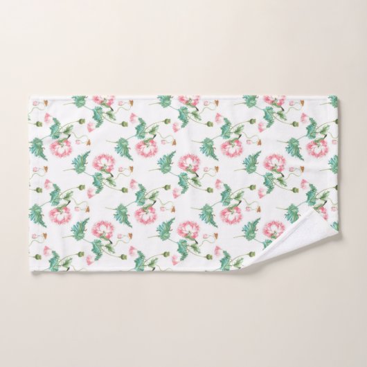 Fleur botanique et abeille (Serviette à main)