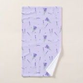 Fleur botanique sauvage lavande pourpre (Serviette à main)