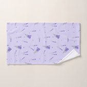 Fleur botanique sauvage lavande pourpre (Serviette à main)