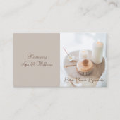 Fleur, Bougie, Spa de brosse et Carte de visite de (Devant)