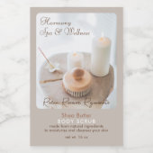 Fleur, Bougie, Spa de brosse et Étiquette de produ (Étiquettes simples)