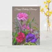 Fleur Bouquet Art Faith Carte Anniversaire (Fleur jaune)