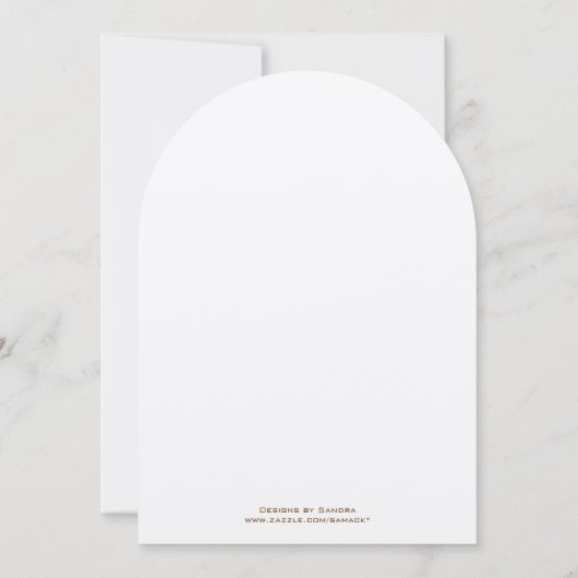 Fleur Brown tourbillonne Invitations de mariage (Dos)