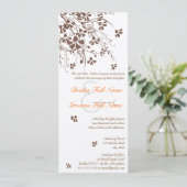 Fleur Brown tourbillonne Invitations de mariage (Debout devant)