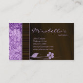 Fleur Carte de visite Damask Violet Brown (Dos)