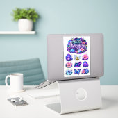 Fleur céleste – Autocollant de fleur d'aventure ma (Ordinateur portable sur le bureau)