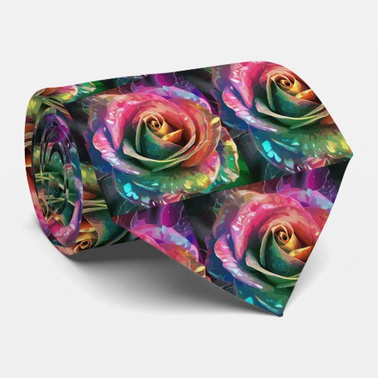 Fleur céleste : Cravate Rose Alien (Roulé)