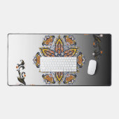 Fleur céleste – Mandala floral noir et blanc (Clavier et souris)