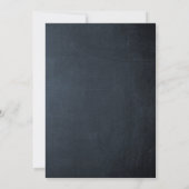 Fleur Chalkboard Baby Shower Invitations (Garçon) (Dos)