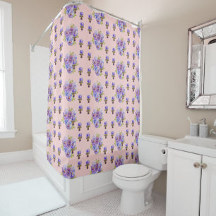 Fleur Chic rose Chic Shabby rideau de douche fleur