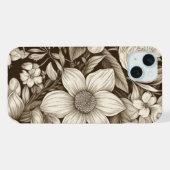 Fleur Classique Monochrome avec une Atmosphère Vin (Verso Horizontal)