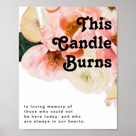 Fleur colorée audacieuse | Affiche Cette bougie br (Devant)