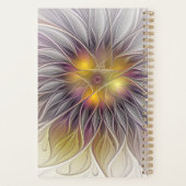 Fleur colorée lumineuse, fractale moderne abstrait (Dos)