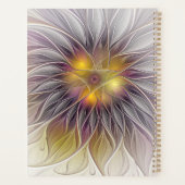 Fleur colorée lumineuse, fractale moderne abstrait (Dos)