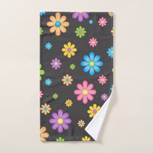 Fleur colorée Power Hippie (Serviette à main)