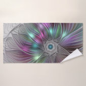 Fleur colorée Puissance Abstraite Art Fractal mode (Serviette de bain)