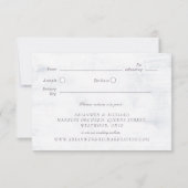 Fleur Confetti bleu et blanc Invitation (Dos)