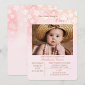 Fleur Confetti Photo Invitation (Devant / Derrière)