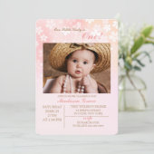 Fleur Confetti Photo Invitation (Debout devant)