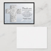 Fleur croisée après Carte de remerciements funérai (Devant / Derrière)
