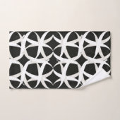 Fleur d'accent monochromatique noir et blanc (Serviette à main)