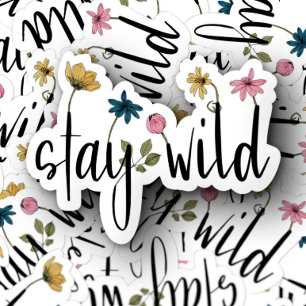 Fleur d'Affirmation Wild Sticker découpé