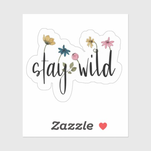 Fleur d'Affirmation Wild | Sticker découpé (Feuille)