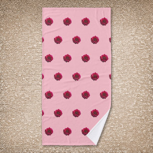 Fleur Dahlia rose profond Motif sans couture sur