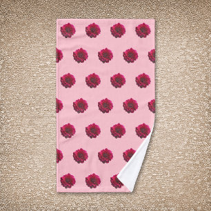 Fleur Dahlia rose profond Motif sans couture sur