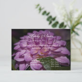fleur dahlia violet faire-part de mariage RSVP (Debout devant)
