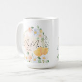Fleur Daisy & Tulip Mama Mug - Cadeau personnalisé (Devant gauche)