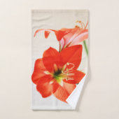 Fleur d'Amaryllis rouge (Serviette à main)
