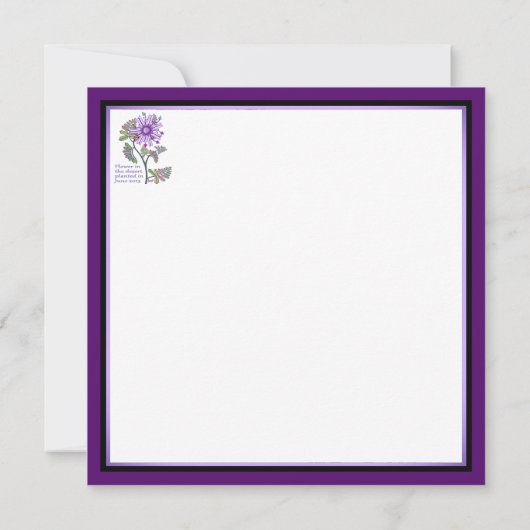 Fleur dans la carte du désert (Dos)