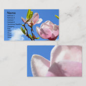 Fleur dans le carte de visite de ciel (Devant / Derrière)