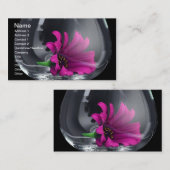 Fleur dans le Carte de visite Vase (Devant / Derrière)