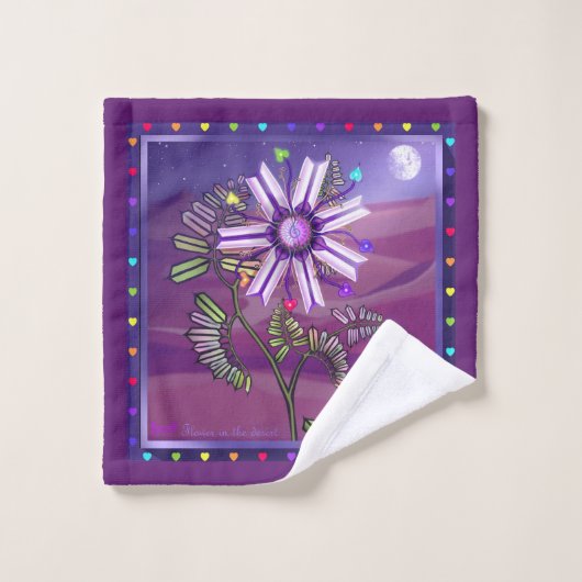 Fleur dans le désert (Gant de toilette)