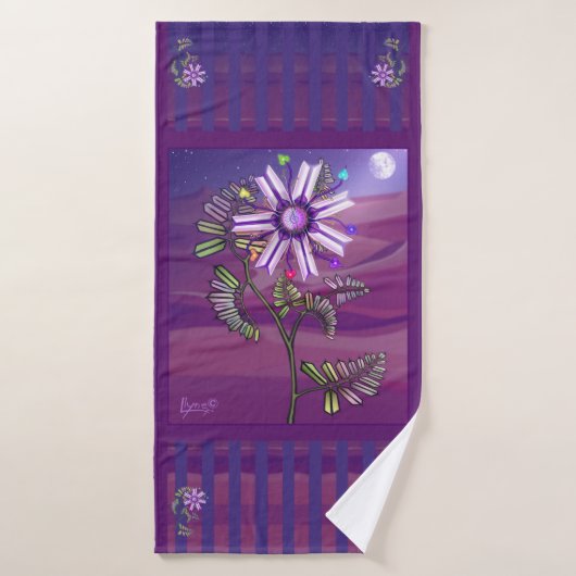Fleur dans le désert (Serviette de bain)