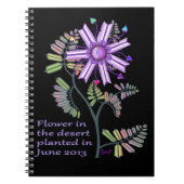 Fleur dans le désert Carnet photo Spiral (Devant)