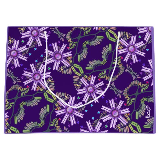 Fleur dans le désert Grand sac cadeau (Devant)