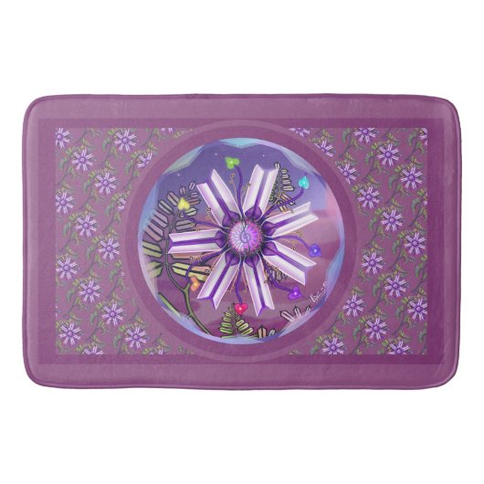 Fleur dans le tapis de bain du désert (Devant)