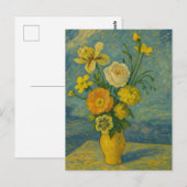 Fleur dans le vase Carte postale (Devant / Derrière)