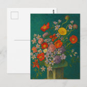 Fleur dans le vase Carte postale (Devant / Derrière)