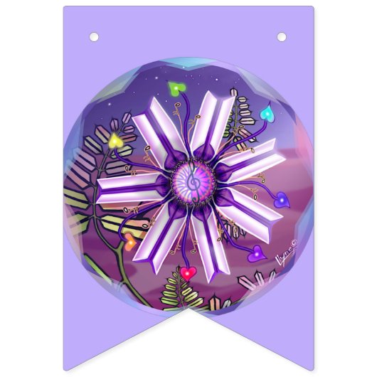 Fleur dans les drapeaux de Bunting du désert (Deuxième drapeau)