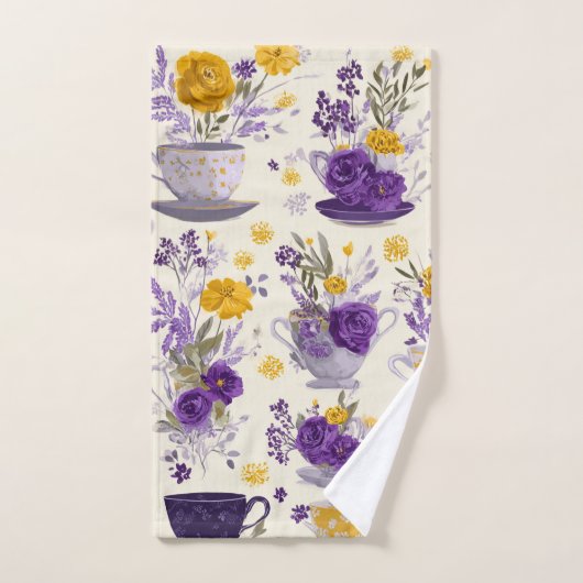 Fleur dansante  (Serviette à main)