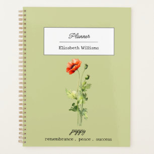 Fleur d'août de naissance Poppy Symbole de Paix Su
