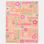 Fleur d'aqua rose et blanc rose pâle et couverture (Devant)