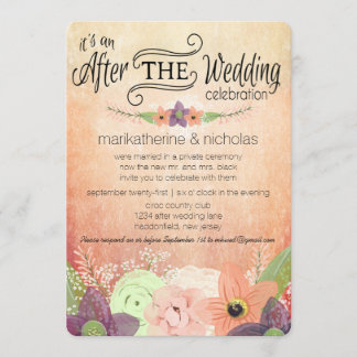 Fleur d'aquarelle après les invitations Mariages I