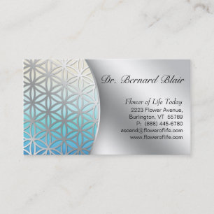 Fleur d'argent de carte de visite de LIFE-Nature