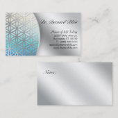 Fleur d'argent de carte de visite de LIFE-Nature (Devant / Derrière)