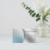 Fleur d'argent de carte de visite de LIFE-Nature (Debout devant)